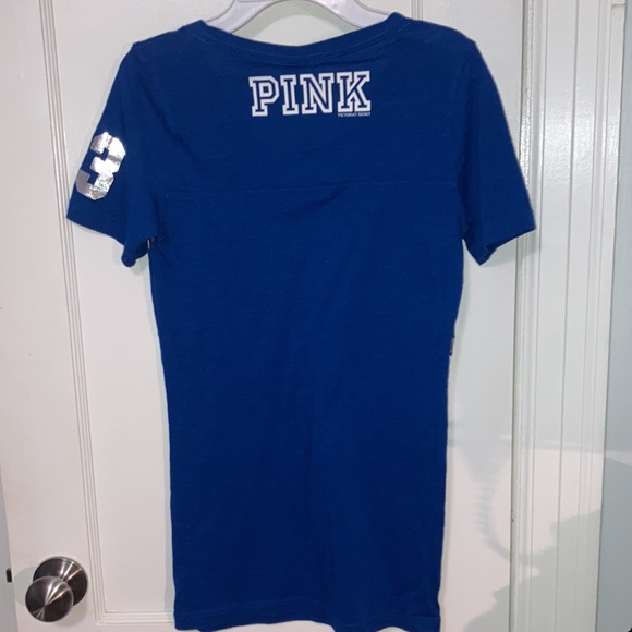 Indianapolis Colts PINK V Neck Blue Football Jersey Shirt Blouse Small - Picture 5 of 8